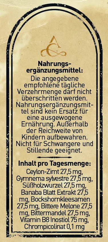 Glucosanctum – Tinktur aus 7 Kräuter-Extrakten, Inositol & Chrompicolinat