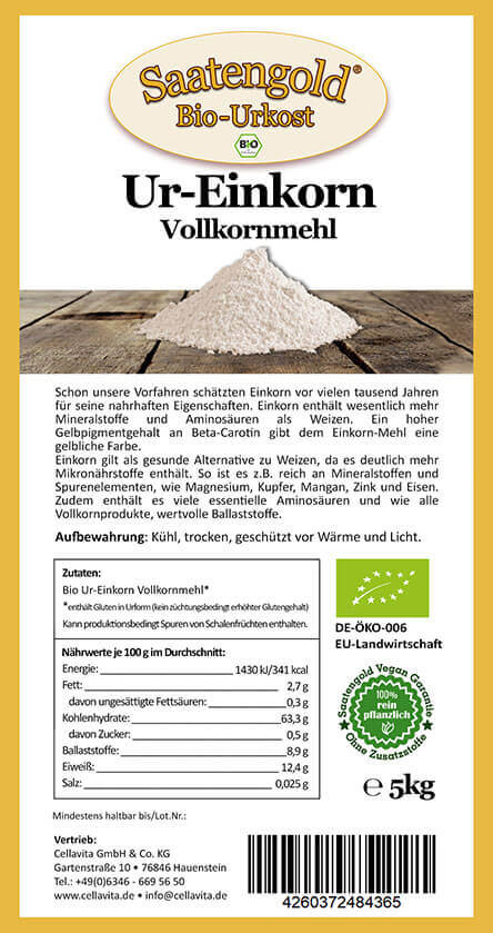 Einkorn Vollkornmehl (Bio) 