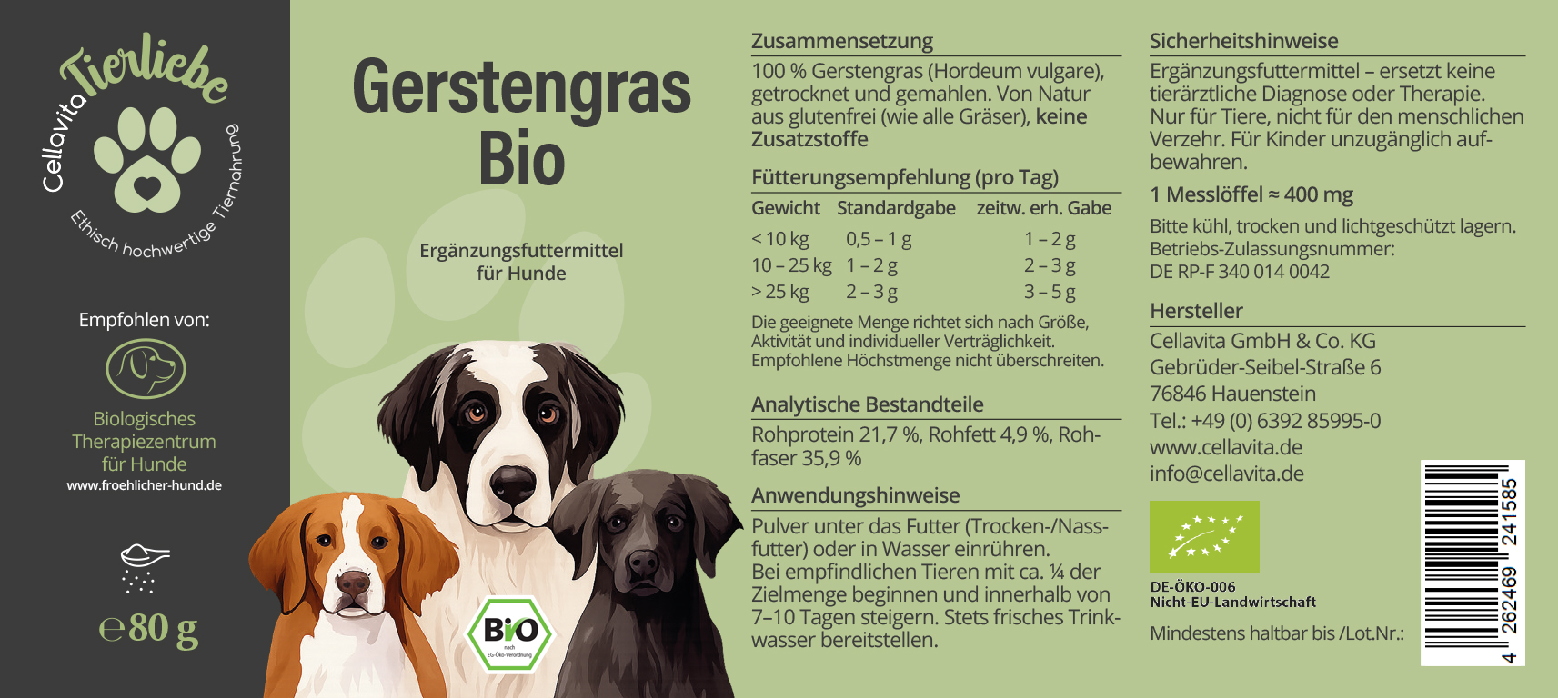 Gerstengras für Hunde