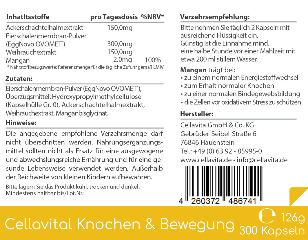 Cellavital® Knochen & Bewegung Kapseln