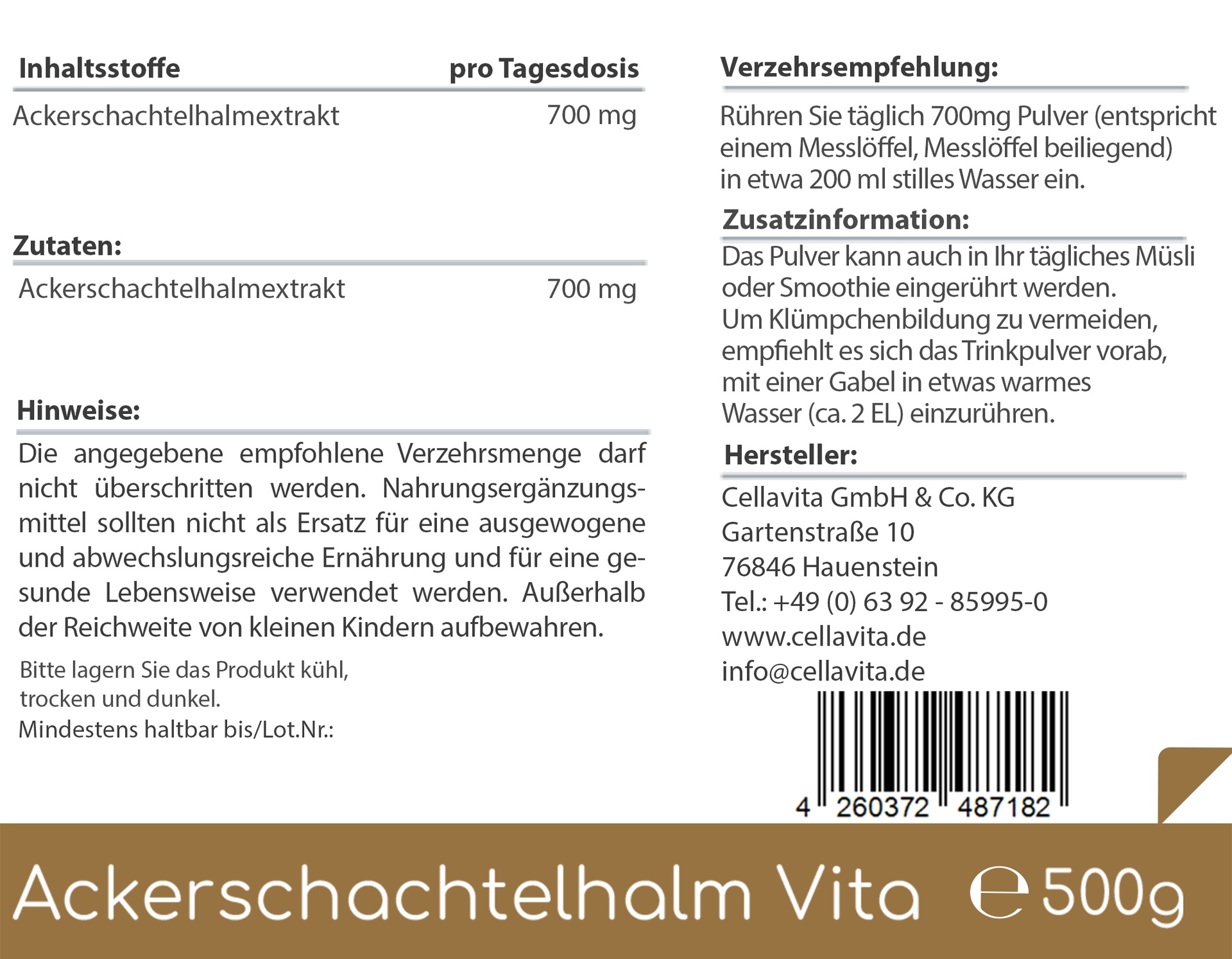 Ackerschachtelhalm (Zinnkraut) Vita Ackerschachtelhalm (Zinnkraut) Vita