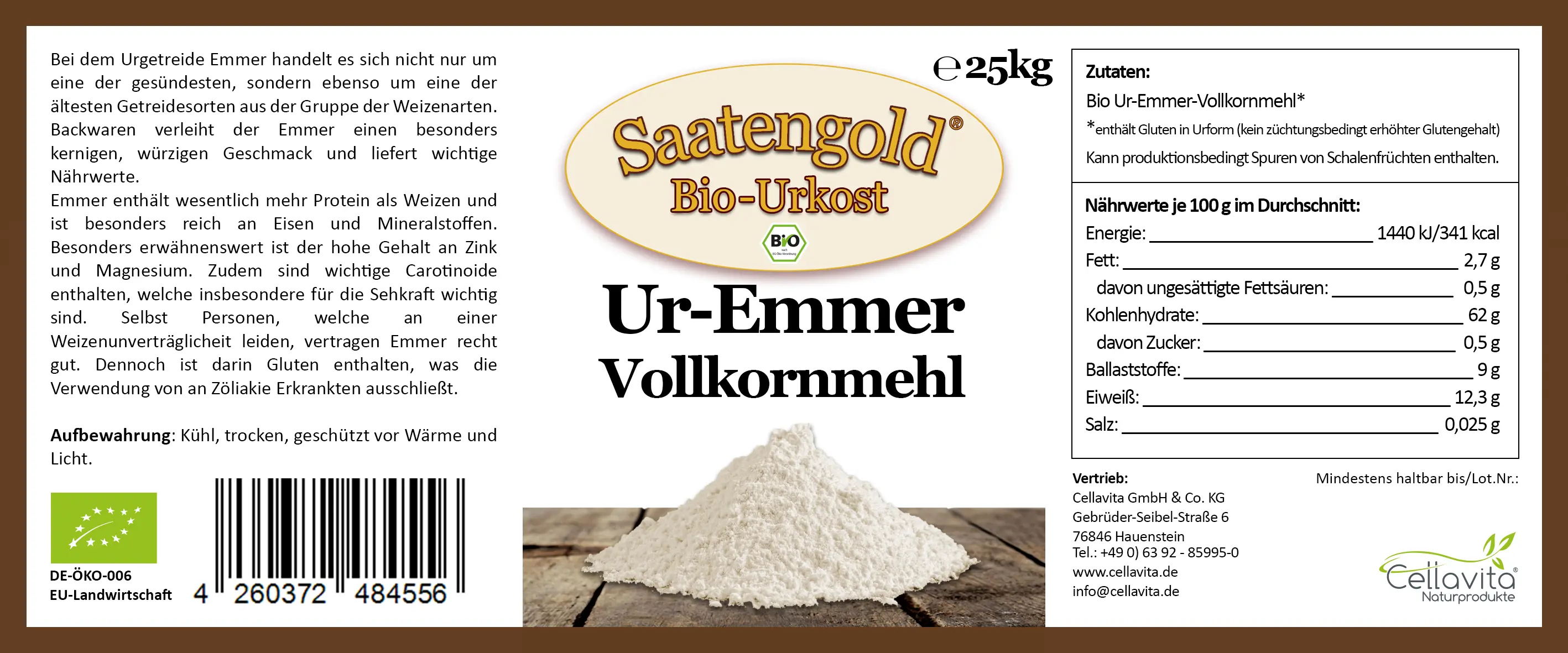 Emmer Vollkornmehl (Bio) 