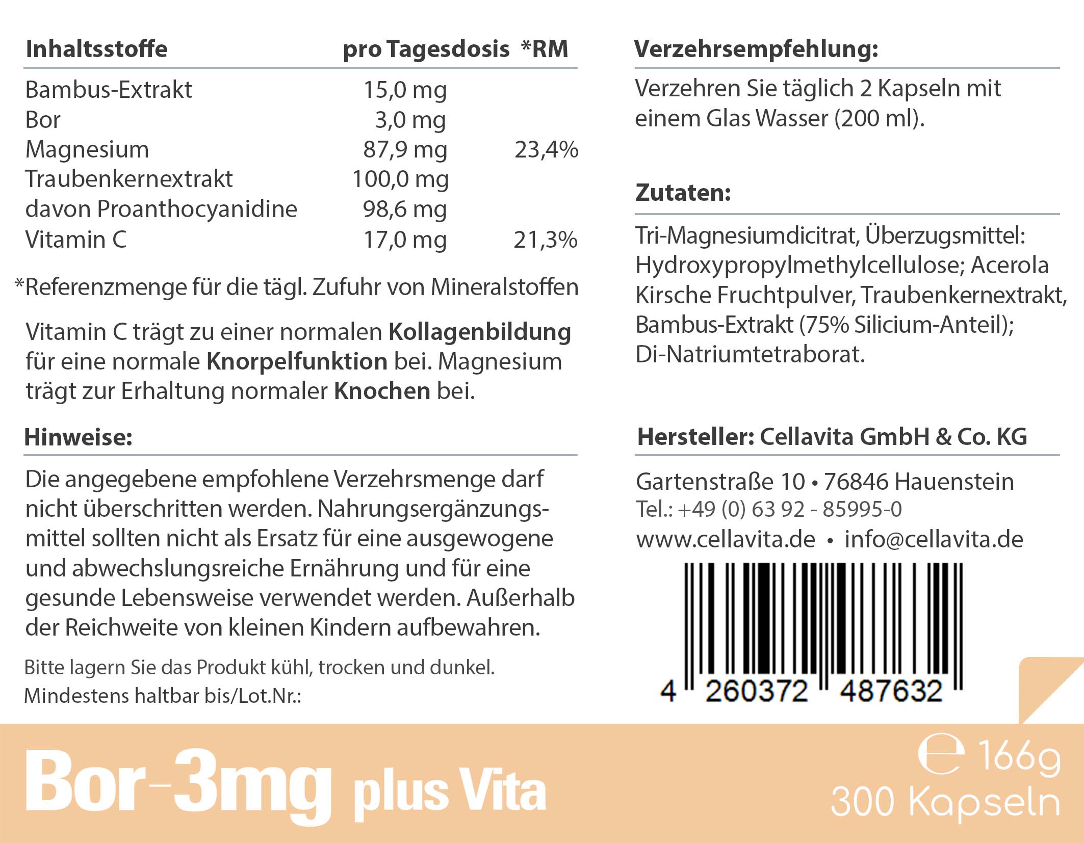 Bor plus Vita Kapseln