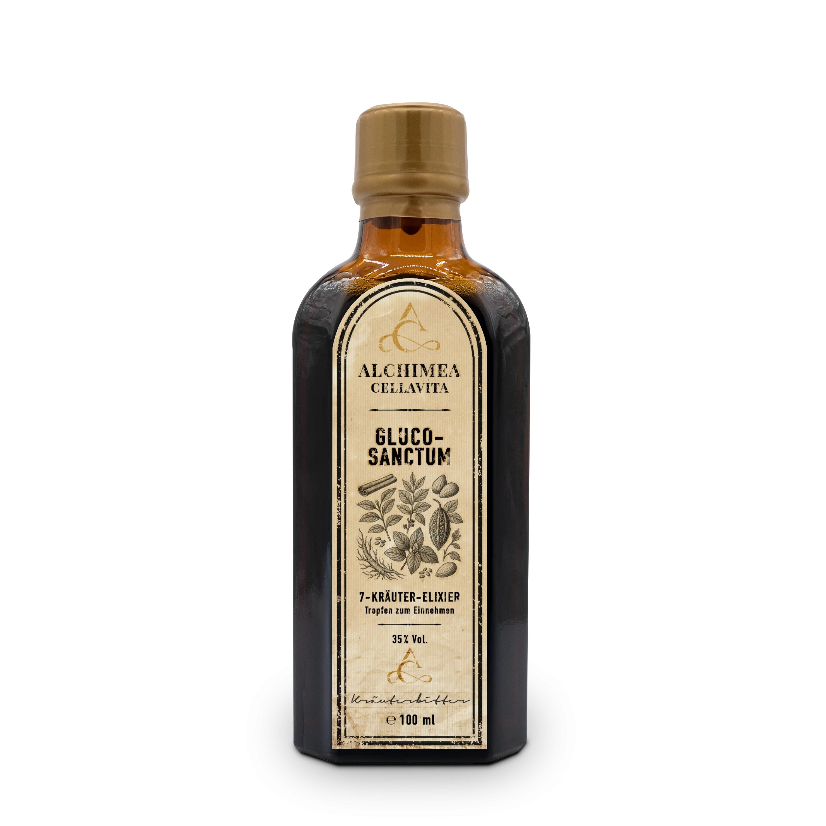 Glucosanctum – Tinktur aus 7 Kräuter-Extrakten, Inositol & Chrompicolinat