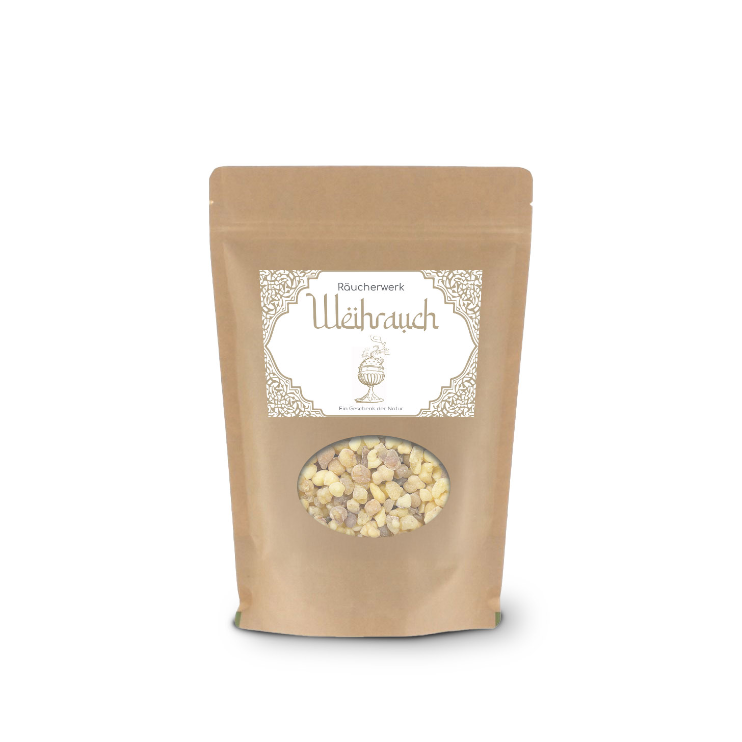 Räucher-Set: Weihrauchbrenner (silber) + Boswellia sacra Weihrauch