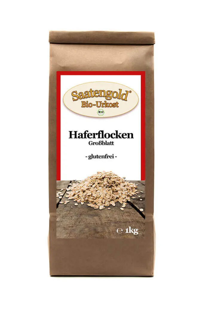 Bio-Haferflocken glutenfrei Großblatt 500g