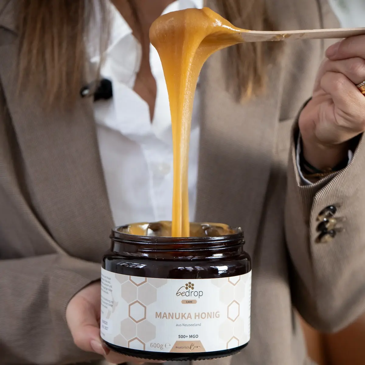 Manuka Honig 600g mit MGO 500+ Vorratsglas XXL Glas