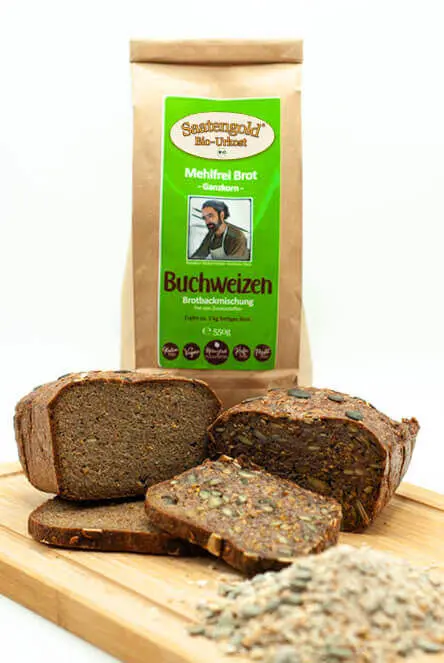 Mehlfreibrot Buchweizen -grob körnig- Bio Brotbackmischung