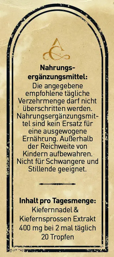 Pinus Vitalis – Tinktur aus Kiefernnadel- & -sprossen-Extrakt