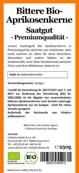 Bio-Aprikosenkerne -bitter- 250g