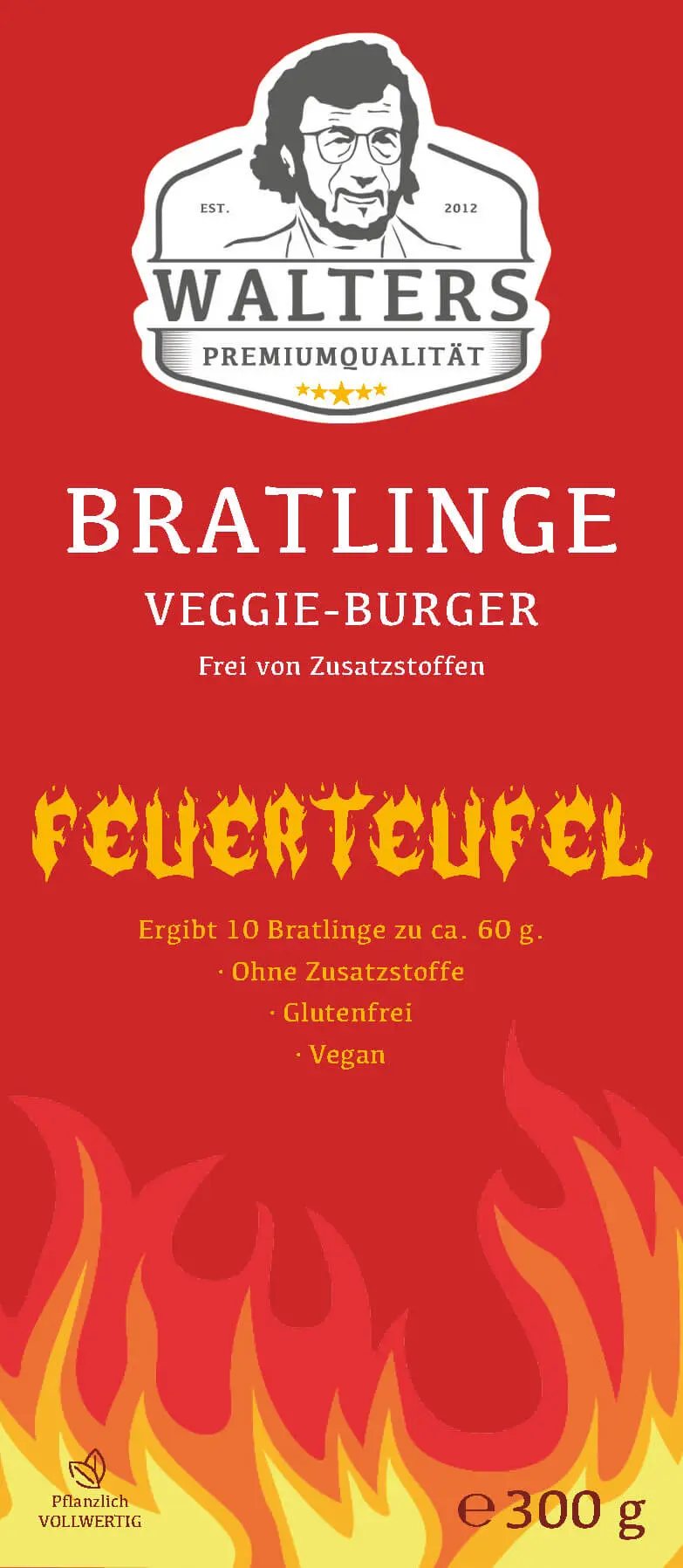 Bratlinge - Veggieburger "Feuerteufel" für 10 Bratlinge