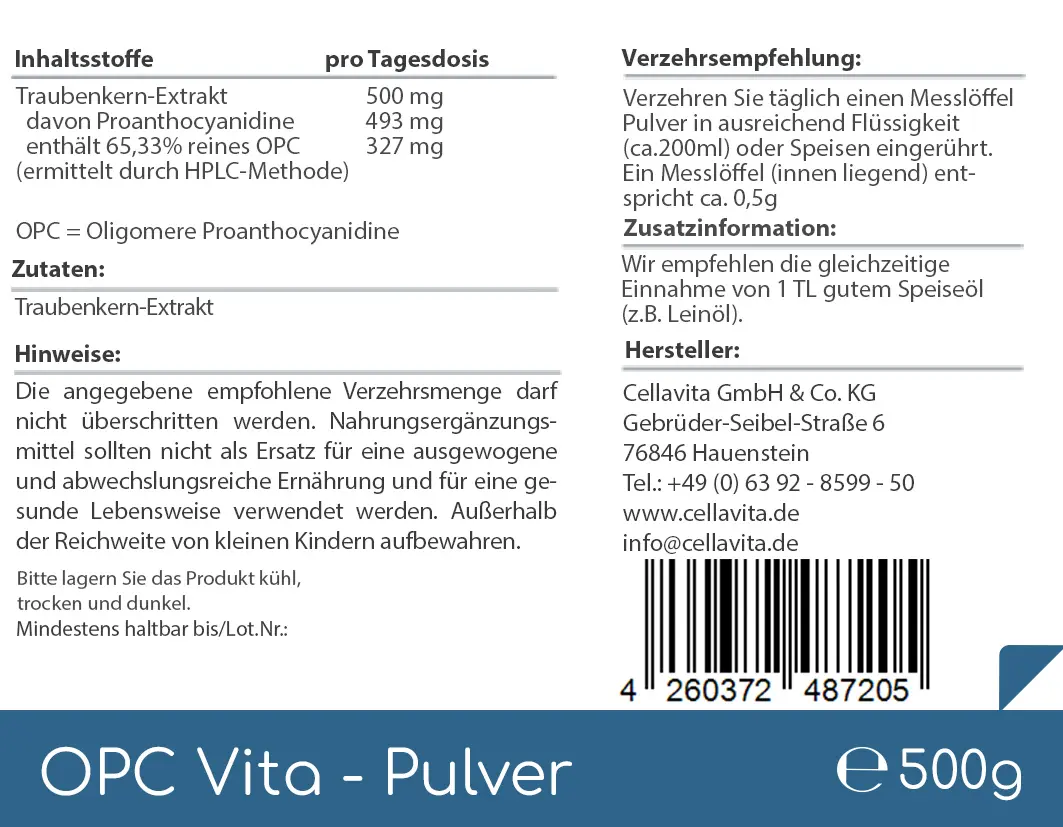 OPC Vita Traubenkernextrakt Pulver