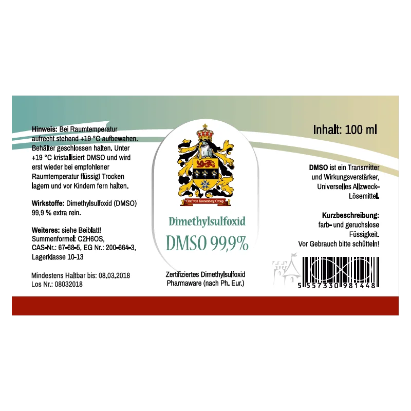 DMSO Dimethylsulfoxid (Ph. Eur. 99,9%) 100ml