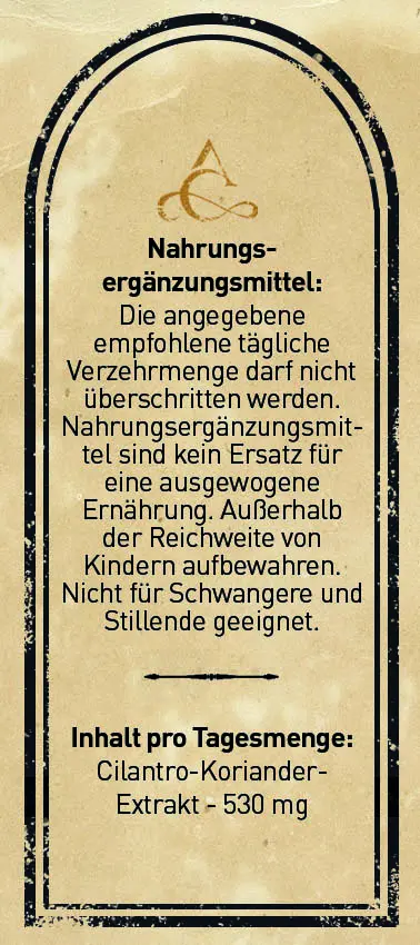 Elixir Coriandri – Tinktur aus Koriander/Cilantro-Extrakt & -Saftv