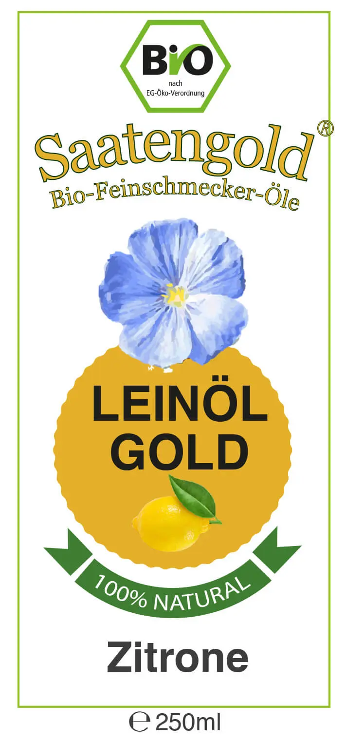 Saatengold-Bio-Feinschmecker-Öle "Leinöl Zitrone" 