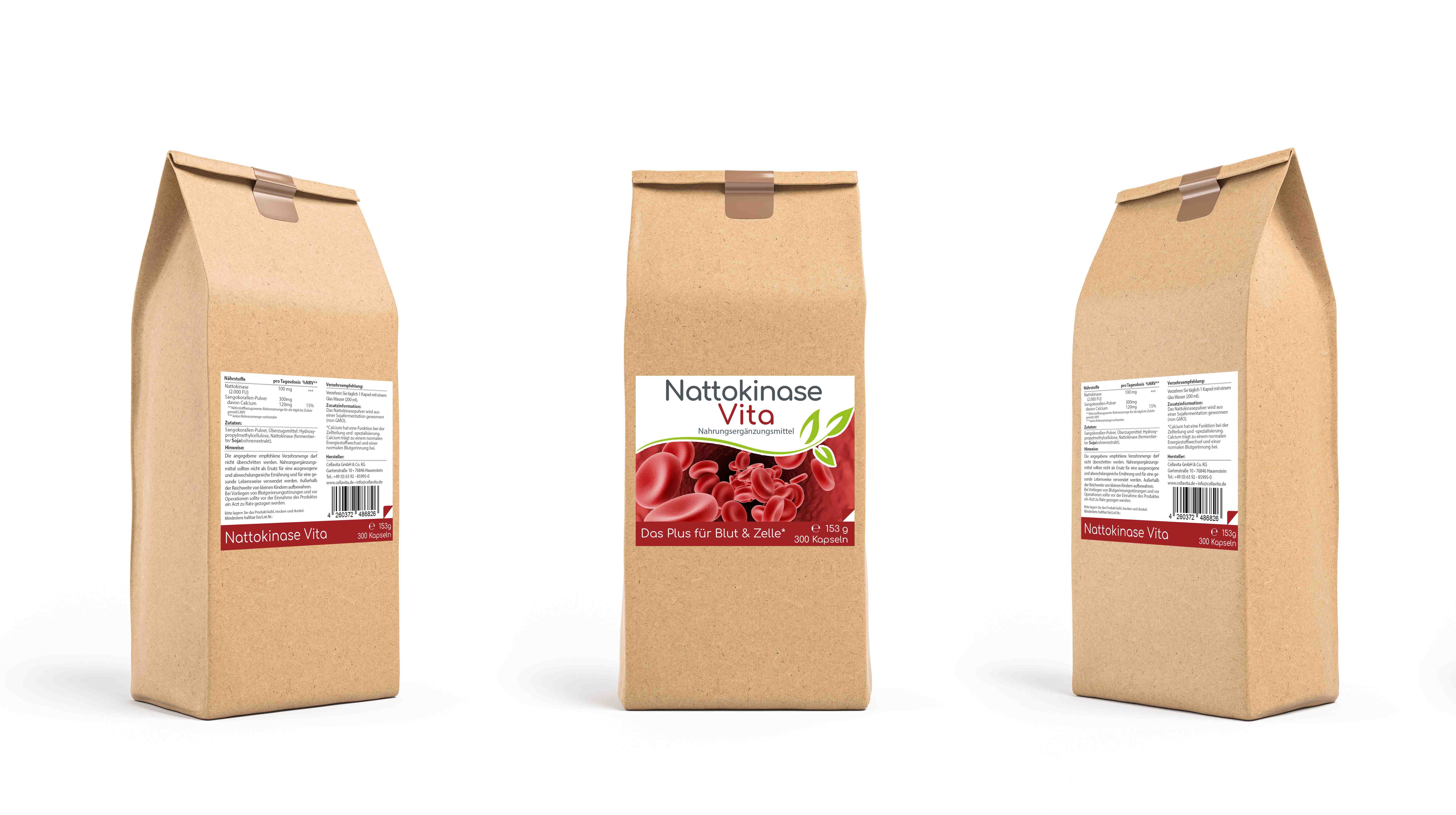 Nattokinase Vita Kapseln (Das Plus für Blut & Zelle) 
