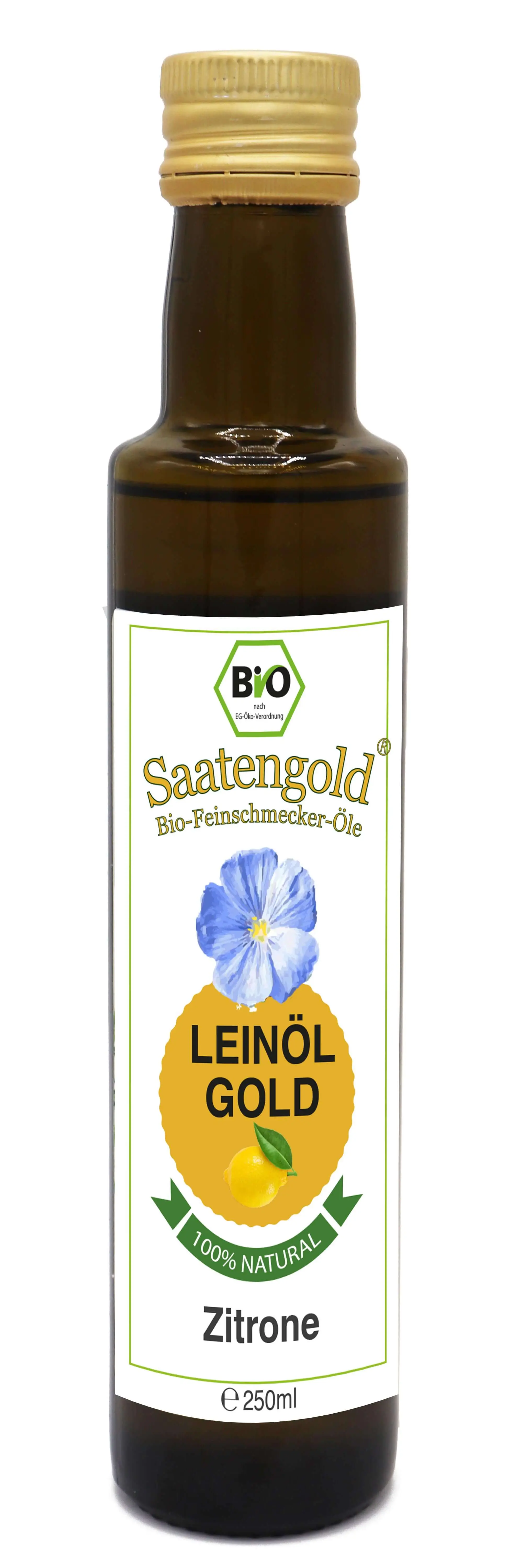Saatengold-Bio-Feinschmecker-Öle "Leinöl Zitrone" 