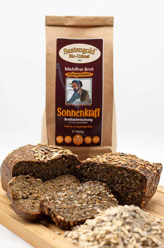 Mehlfreibrot Sonnenkraft -grob körnig- Bio Brotbackmischung 