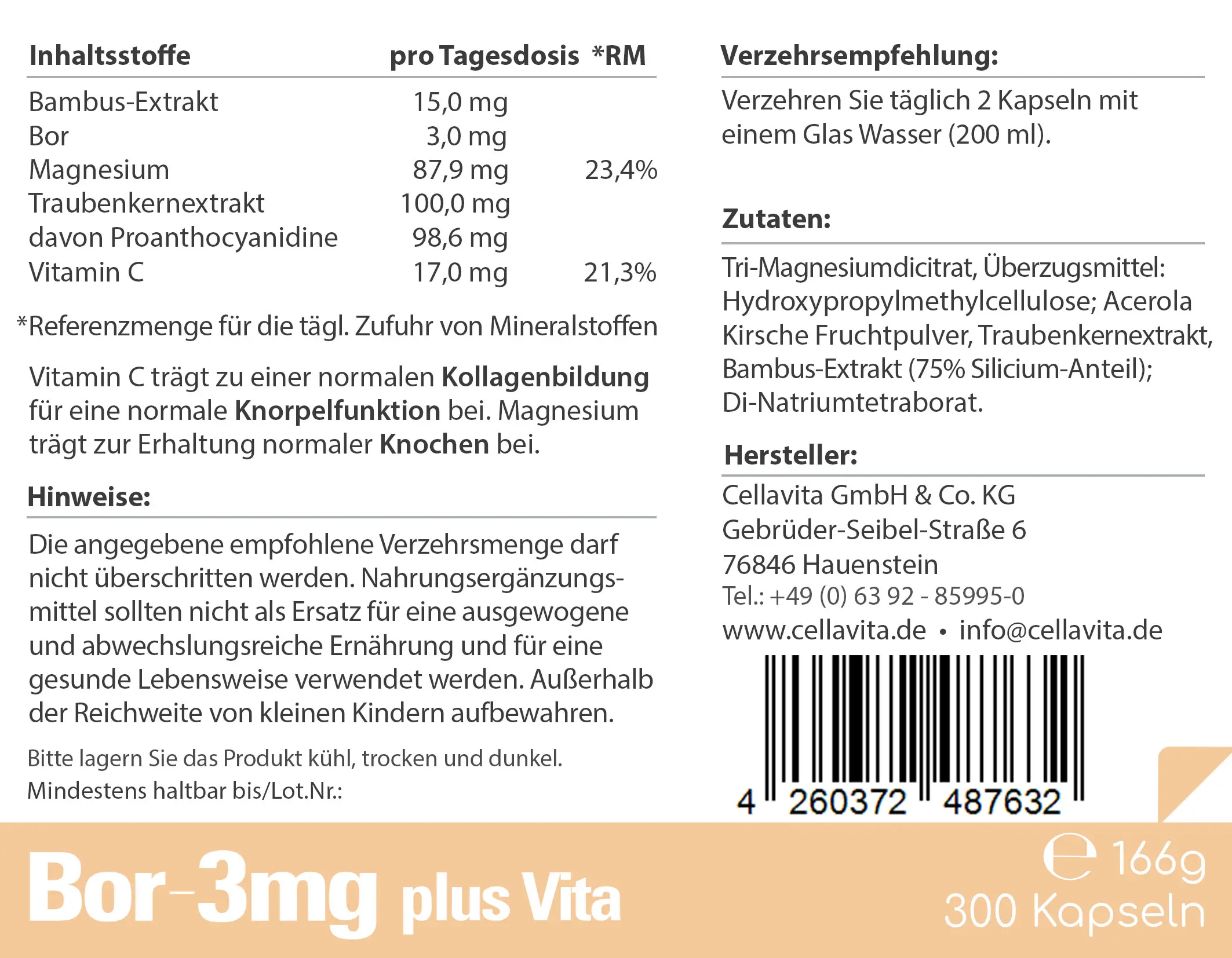 Bor plus Vita Kapseln