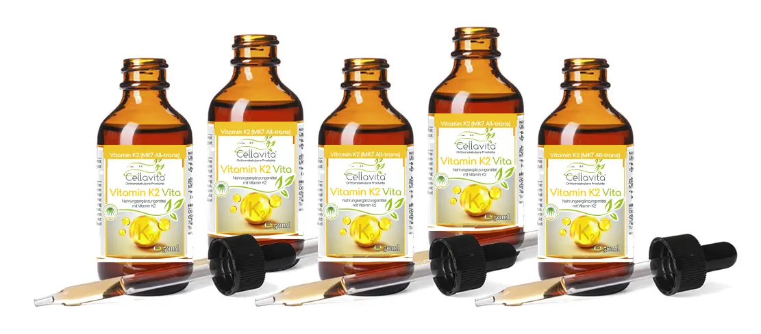 Vitamin K2 100µg pro TD MK7 all trans vegan 5x 50ml Vorteilspaket