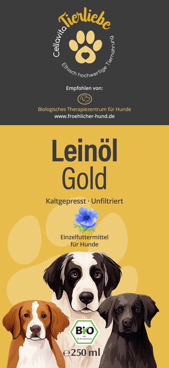 Saatengold-Bio-Feinschmecker-Öle "Leinöl Pur"  für Hunde