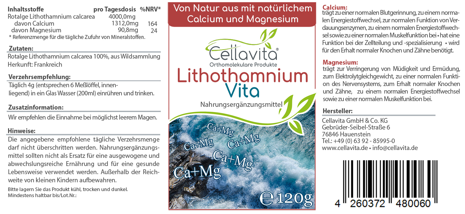 Lithothamnium Vita (100 % Rotalge) Pulver