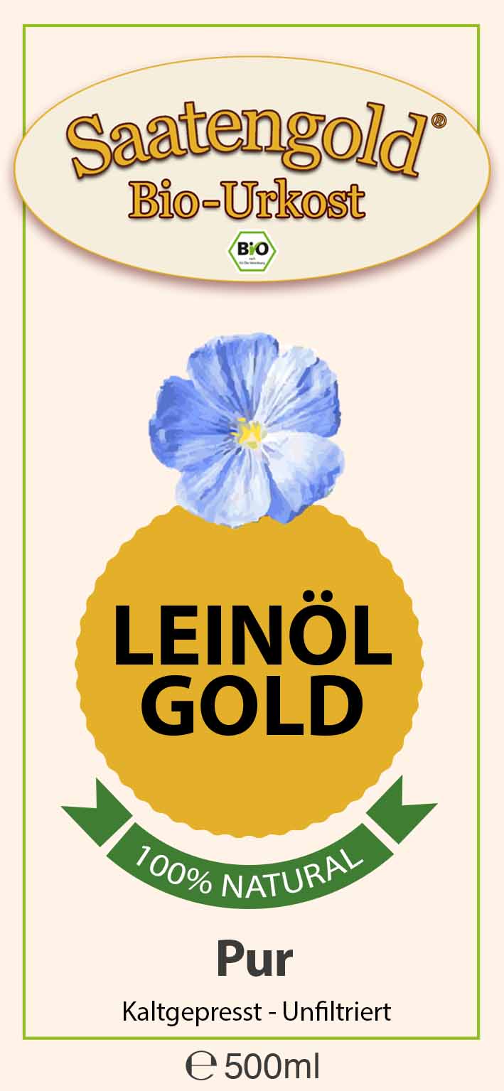 Saatengold-Bio-Feinschmecker-Öle "Leinöl Pur" 