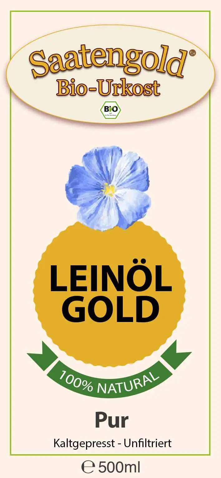 Saatengold-Bio-Feinschmecker-Öle "Leinöl Pur" 