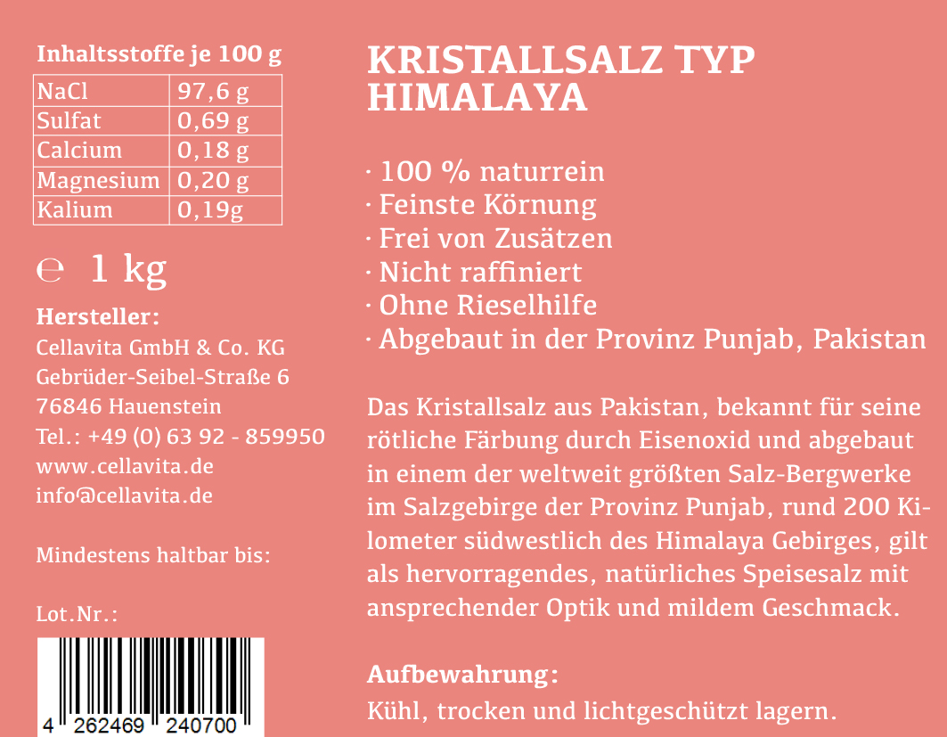 Kristallsalz Typ Himalaya 