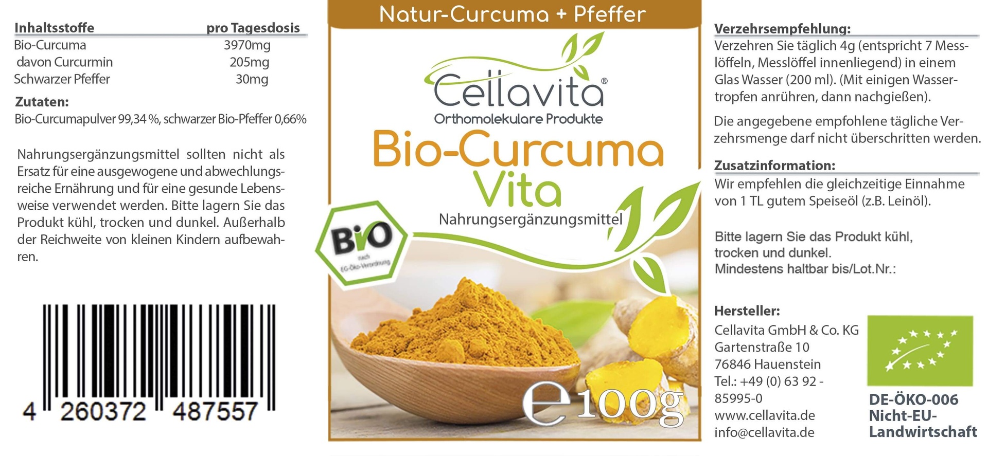 Bio-Curcuma Vita Pulver