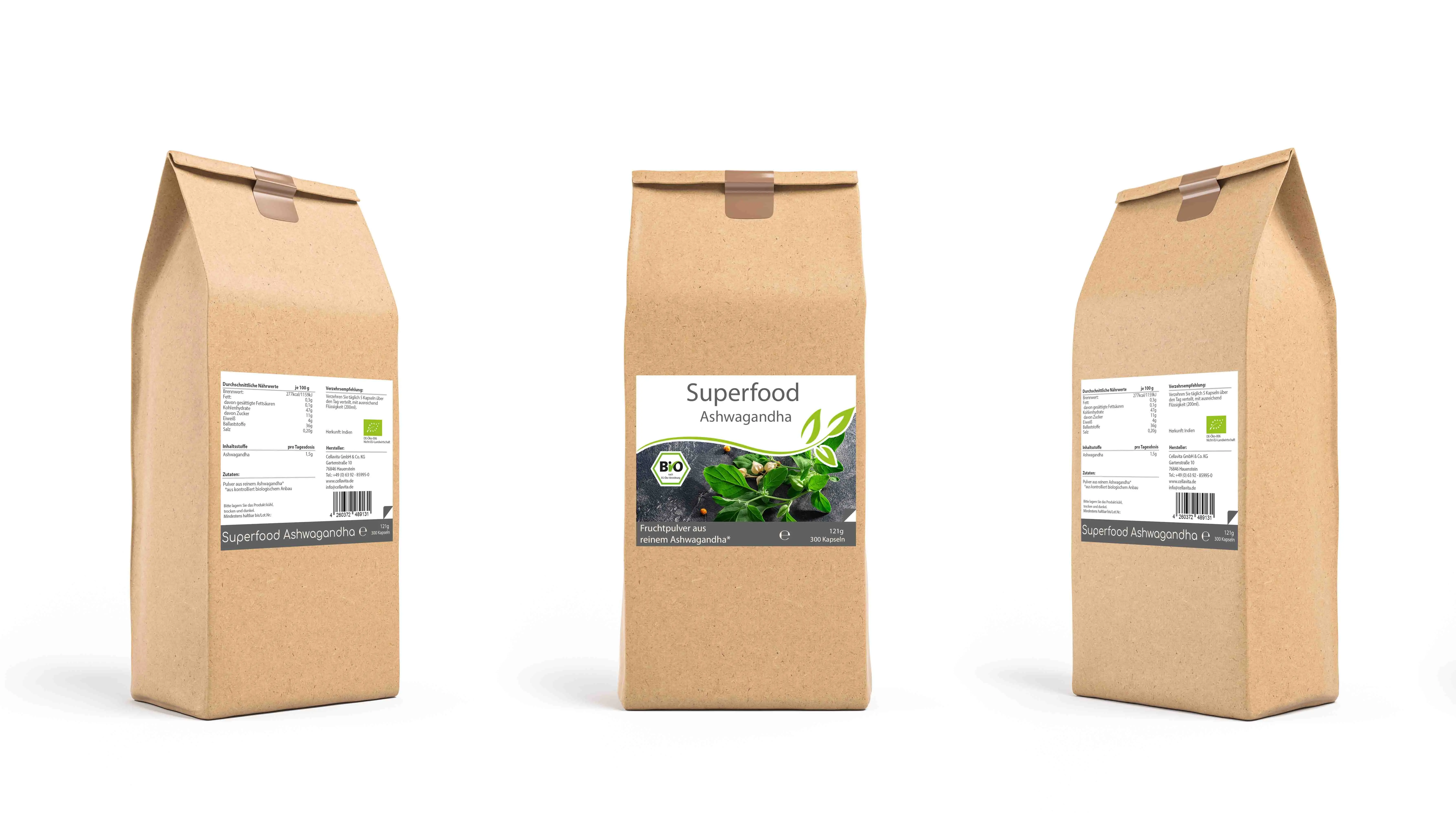 Superfood Ashwagandha bio Kapseln