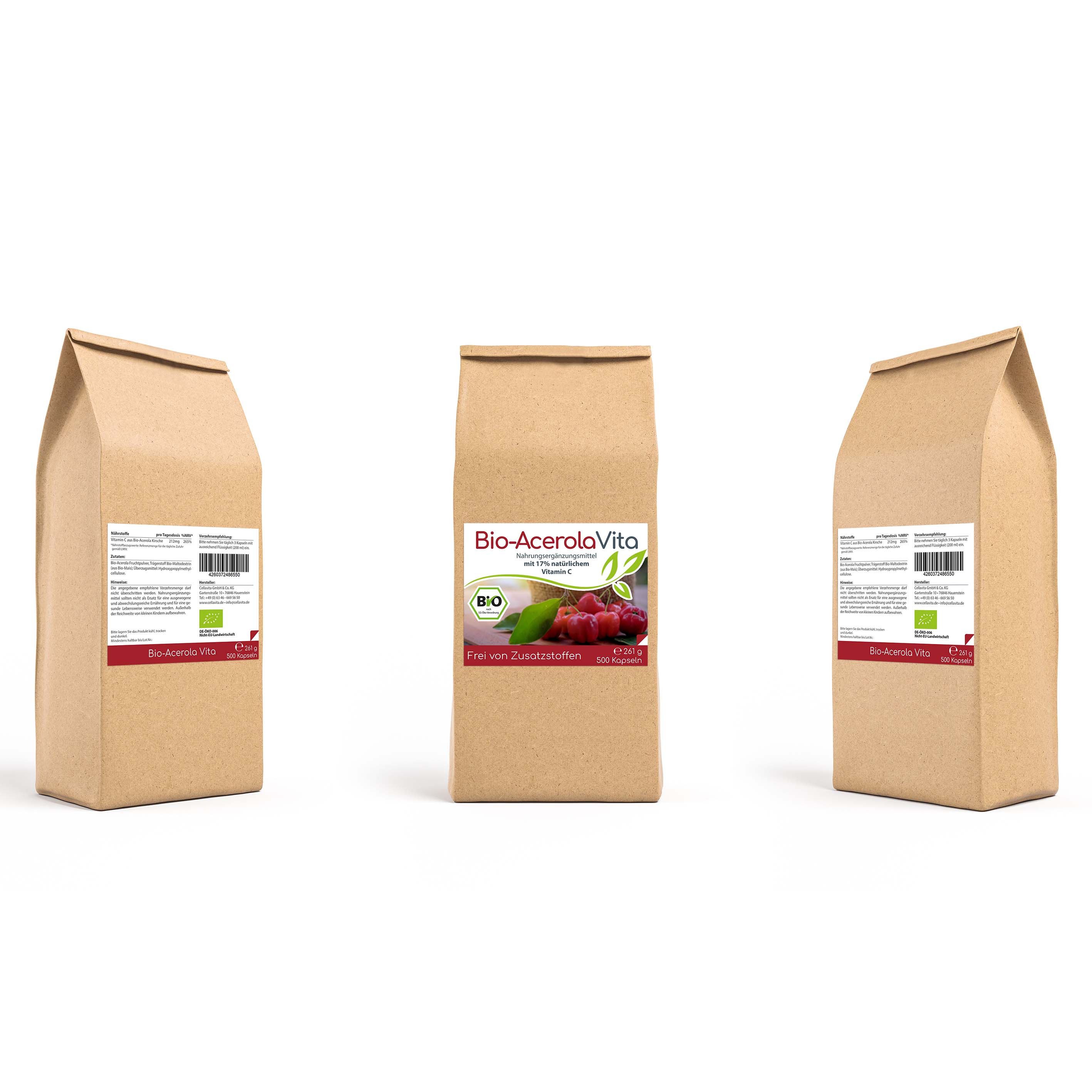 Bio-Acerola Vita Kapseln (natürliches Vitamin C)
