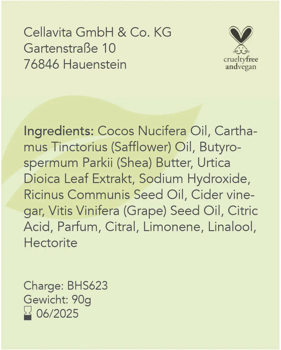 CellaPure Brennnessel Haarseife