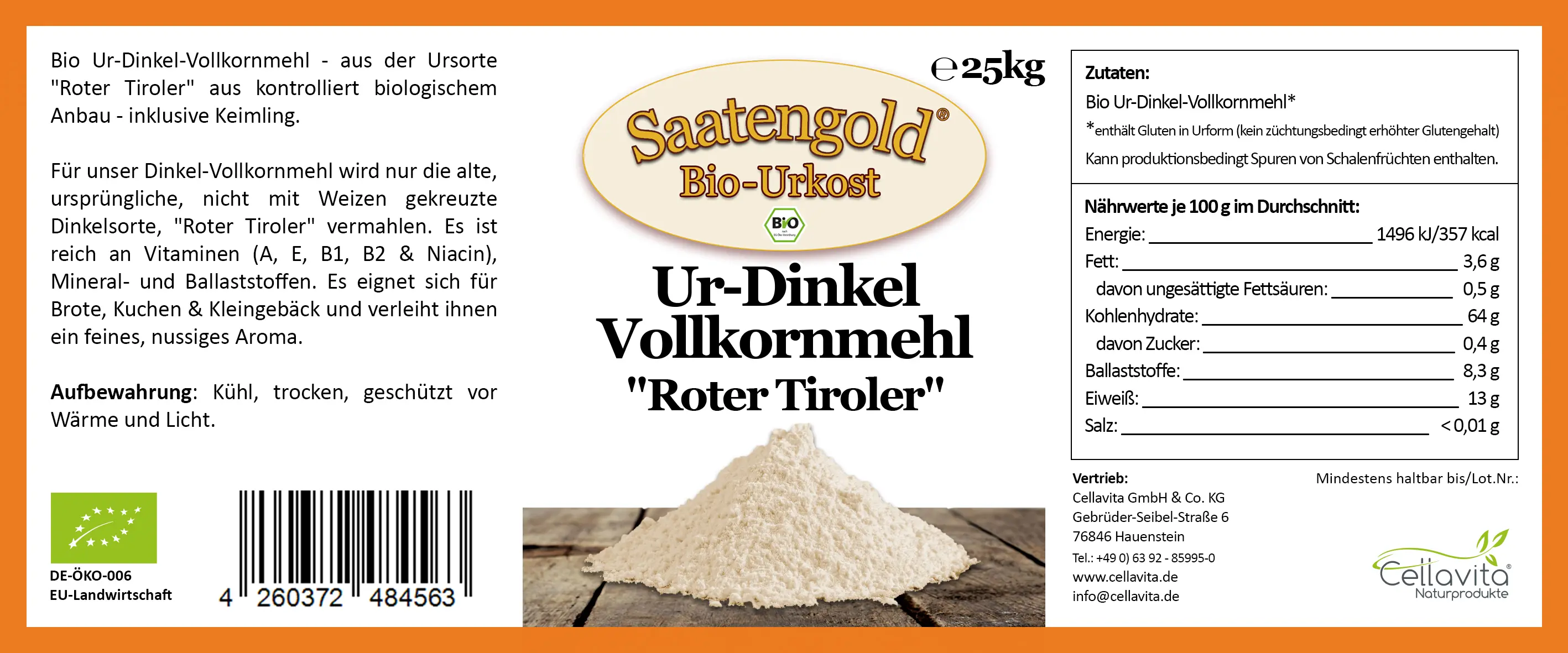 Ur-Dinkel-Vollkornmehl (Bio) 