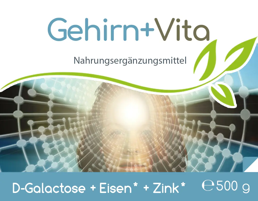 Gehirn+ Vita Pulver (mit D-Galactose, Eisen & Zink)