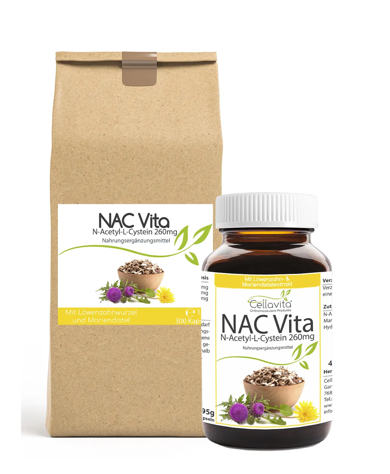 NAC Vita - 260 mg - N-Acetyl-L-Cystein aus natürlicher Fermentation - Kapseln
