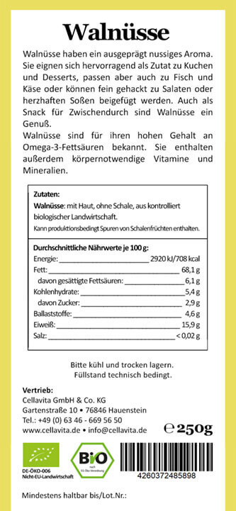 Bio-Walnüsse 250g