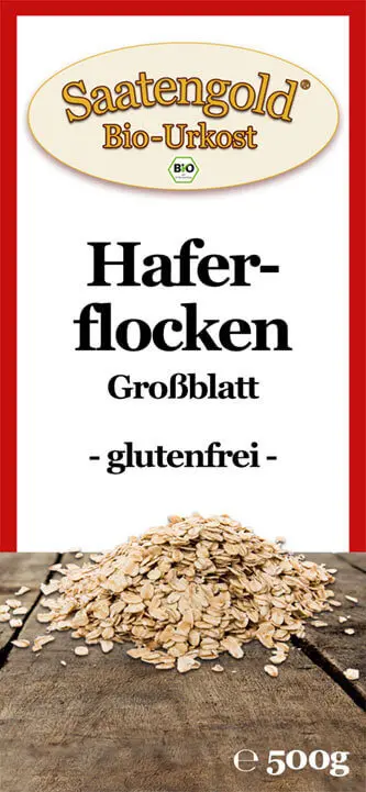 Bio-Haferflocken glutenfrei Großblatt 500g