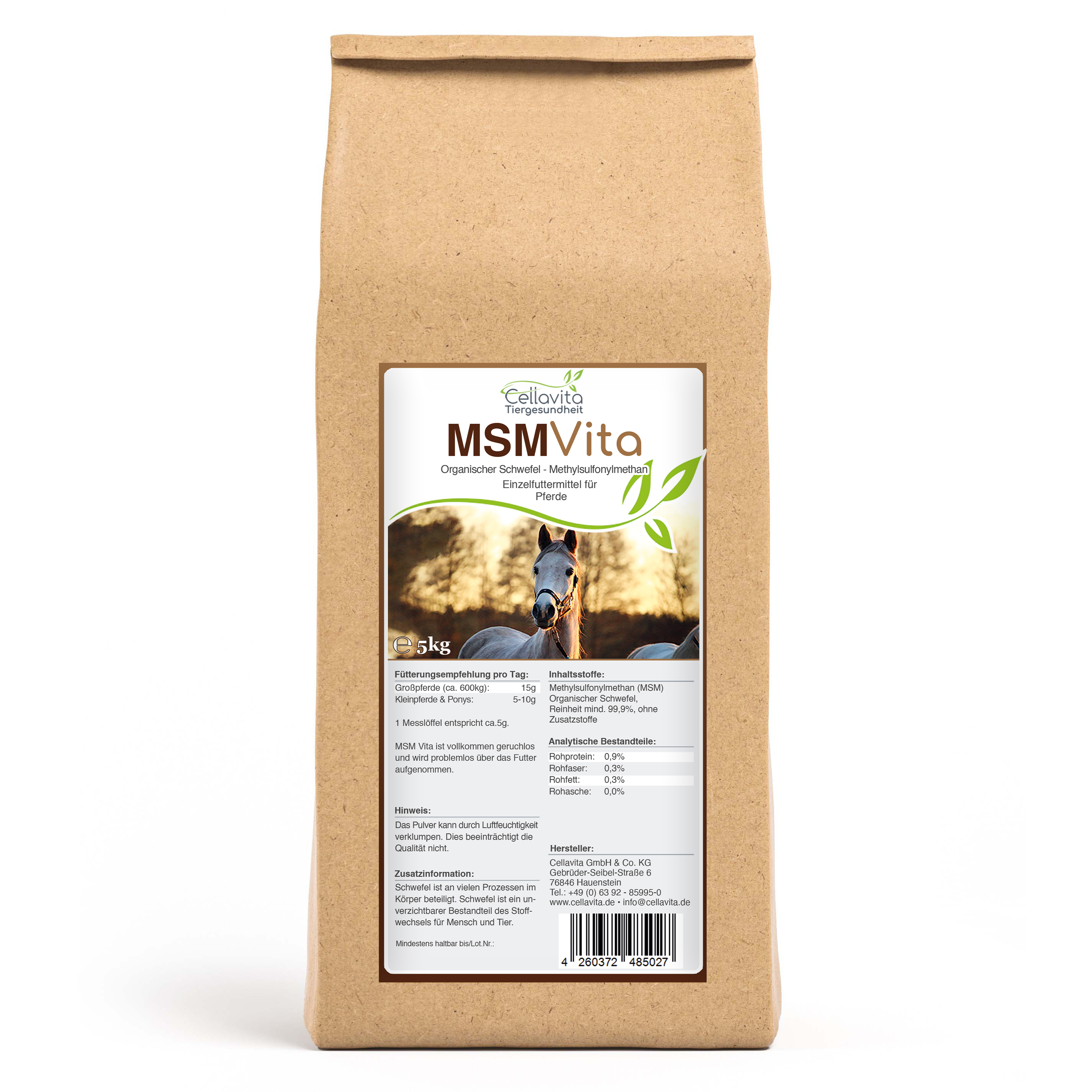 MSM - Organischer Schwefel - 5 kg für Pferde