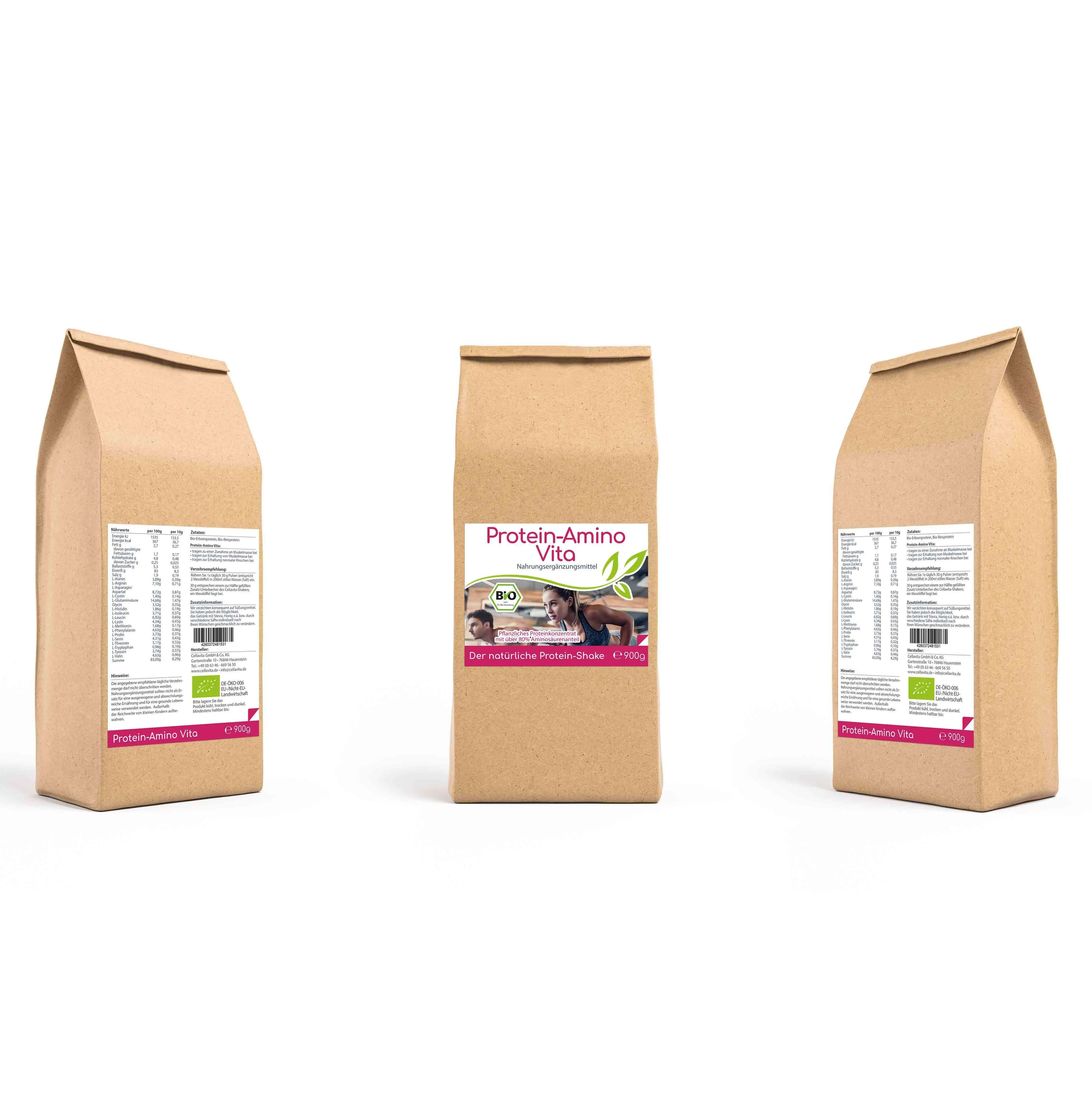 Bio Protein-Amino Vita - 30 Portionen - 900g Vorratsbeutel