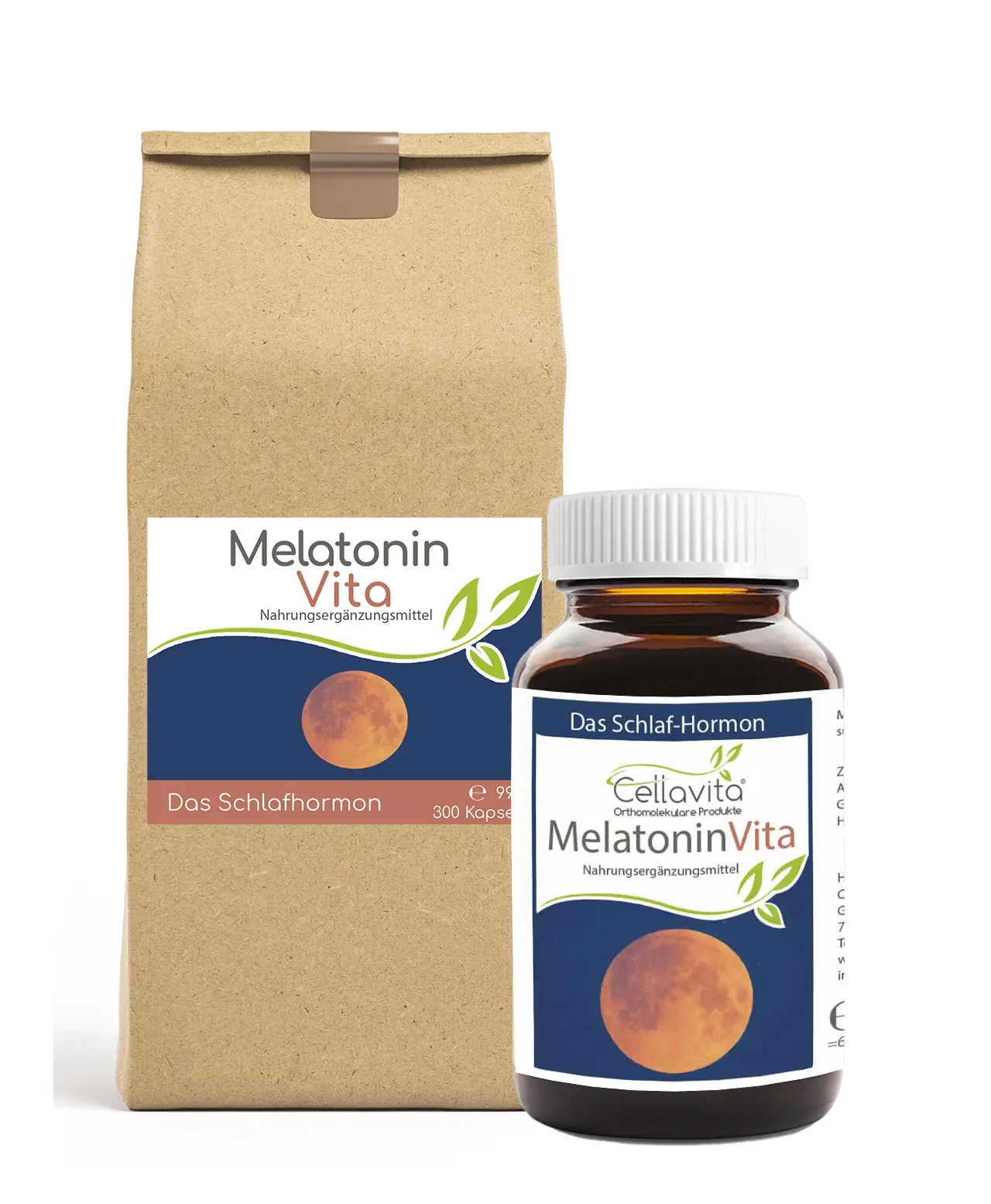 Melatonin Vita mit Ashwagandha & Ling Zhi Kapseln