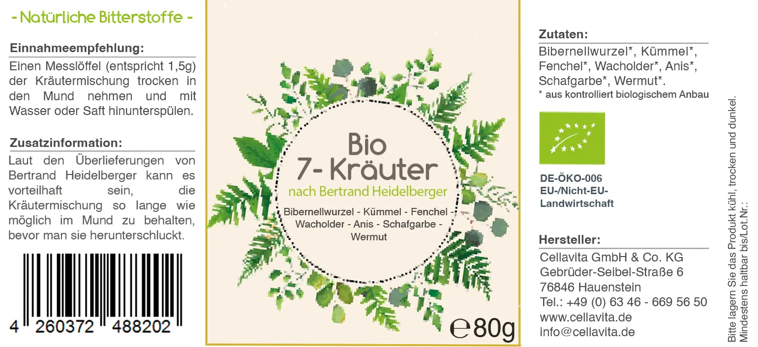 BIO 7-Kräuter nach Bertrand Heidelberger Originalrezeptur 