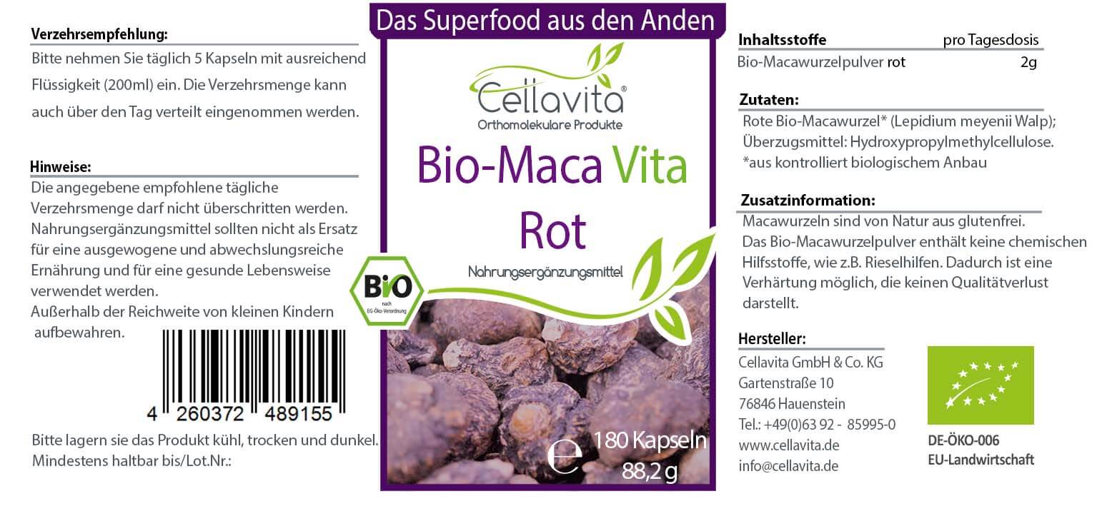 Bio-Maca Vita rot Kapseln