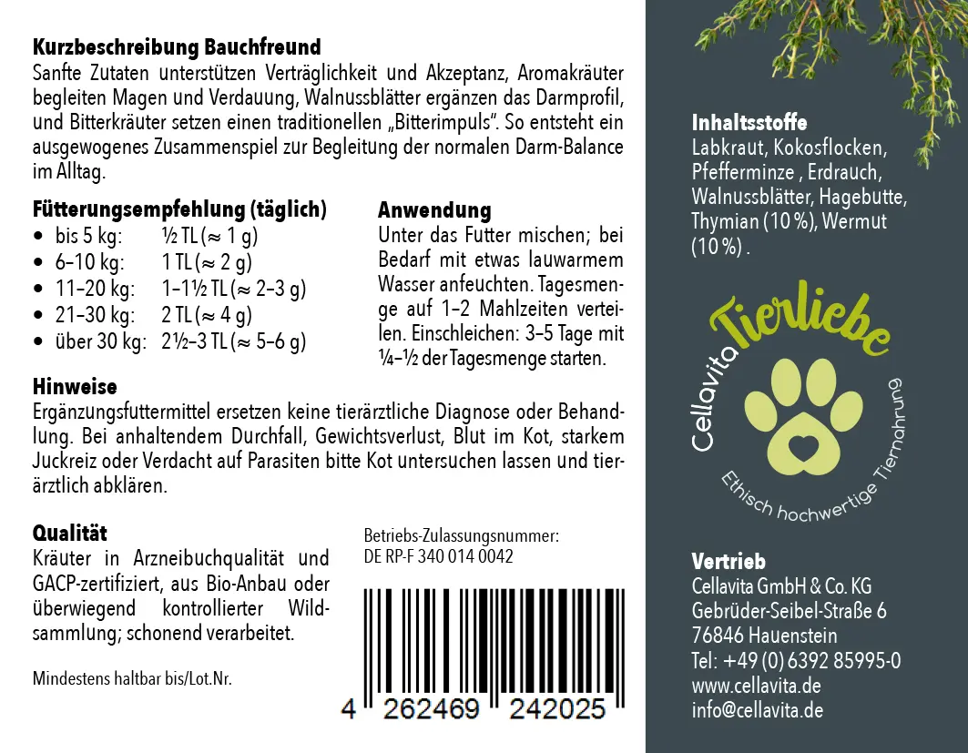 Bauchfreund  Wermut, Thymian & Co