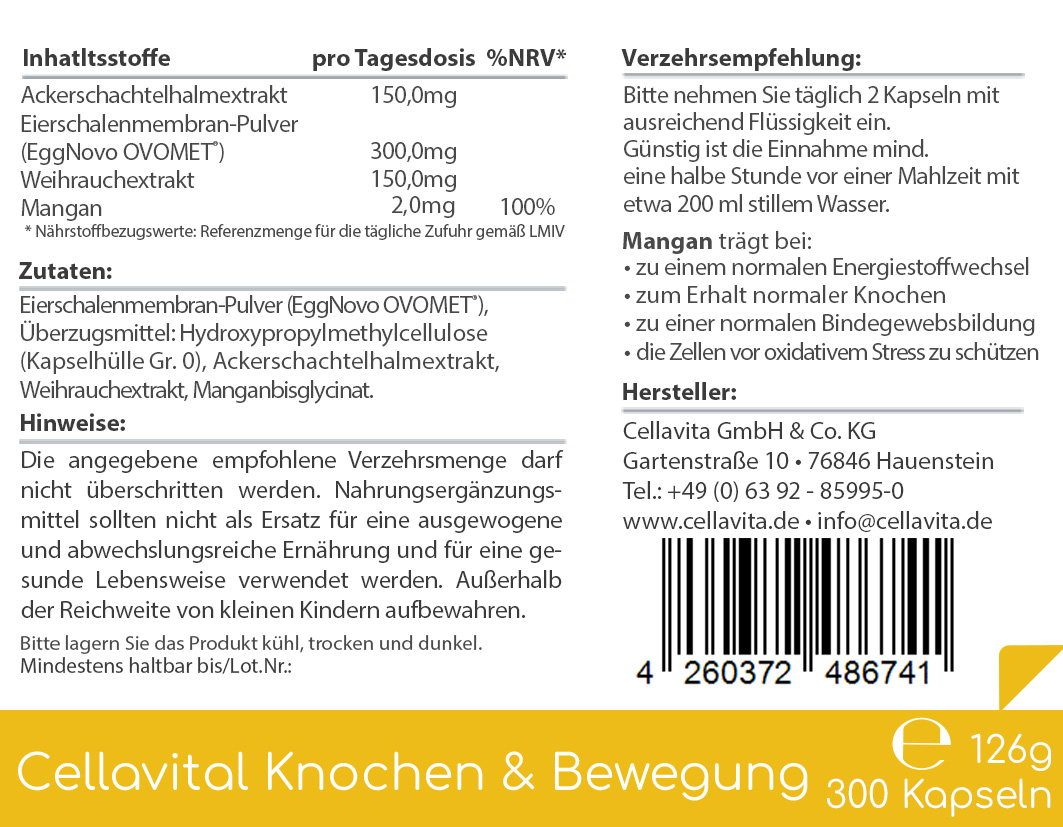 Cellavital® Knochen & Bewegung Kapseln