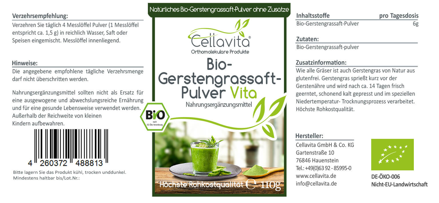 Bio Gerstengrassaft-Pulver Vita 