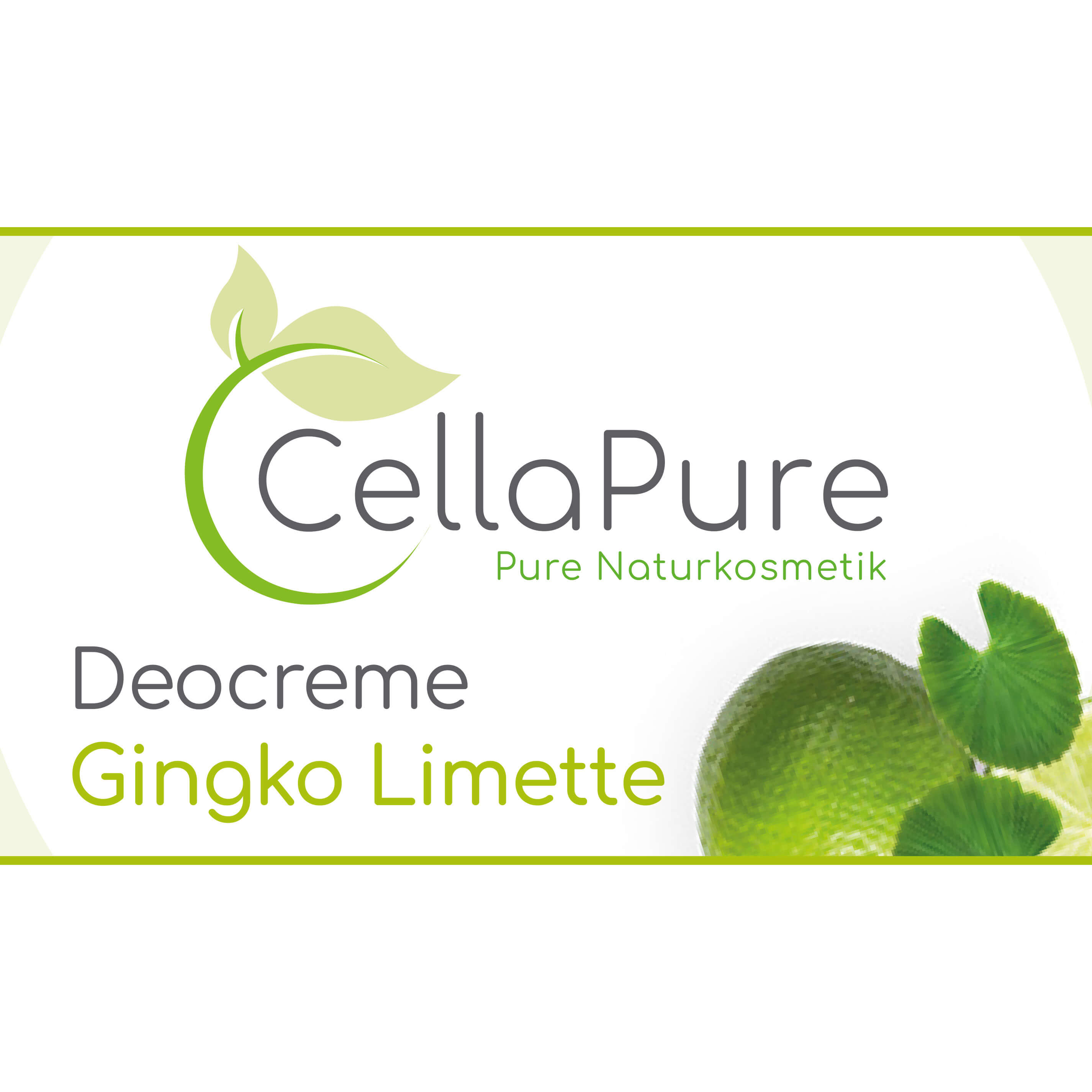 CellaPure Deocreme Gingko Limette - 30 ml