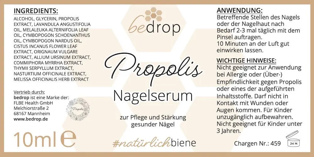 Propolis Nagelserum - Nagelpflege mit Propolis, Teebaumöl & mehr