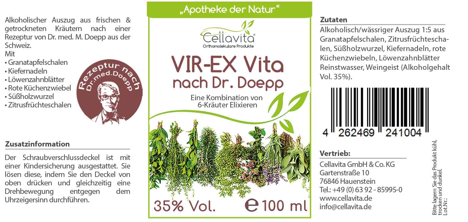 VIR-EX Vita Tinktur - Rezeptur nach Dr.med.M.Doepp 100ml
