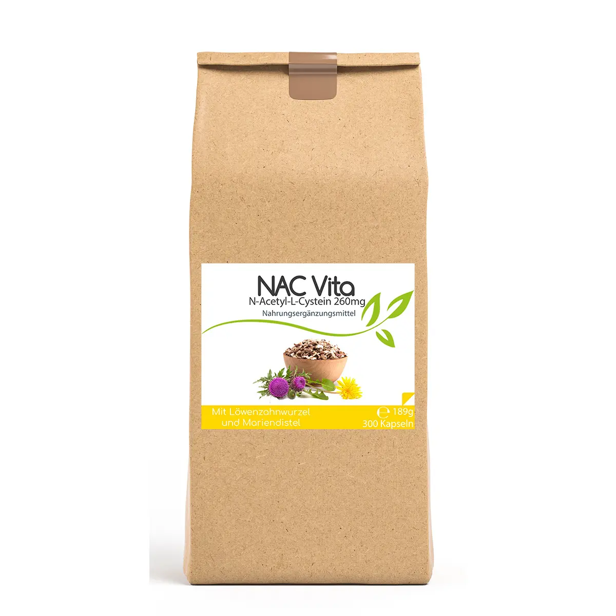 NAC Vita - 260 mg - N-Acetyl-L-Cystein aus natürlicher Fermentation - Kapseln